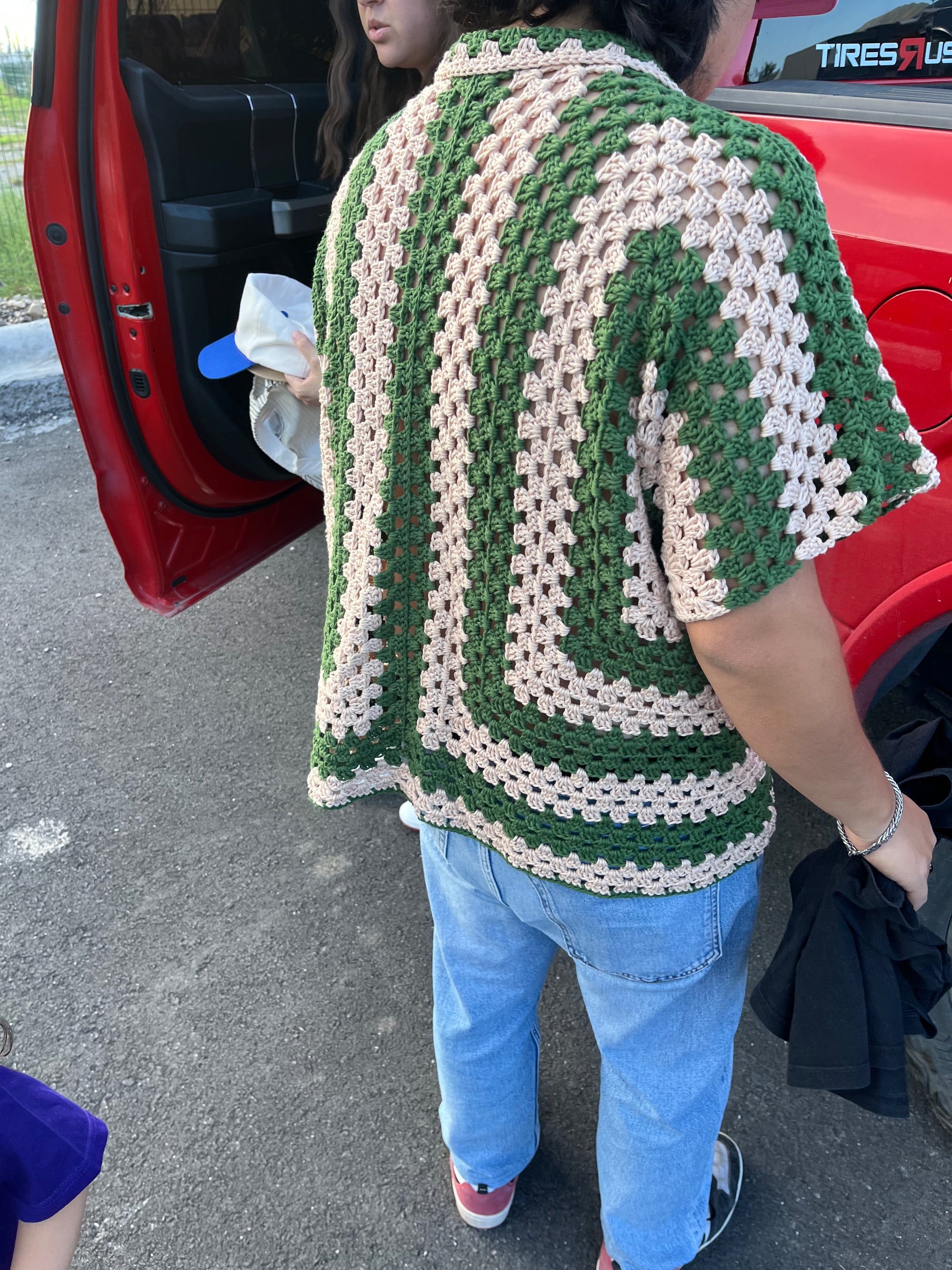 Camisa a Crochet de Rayas