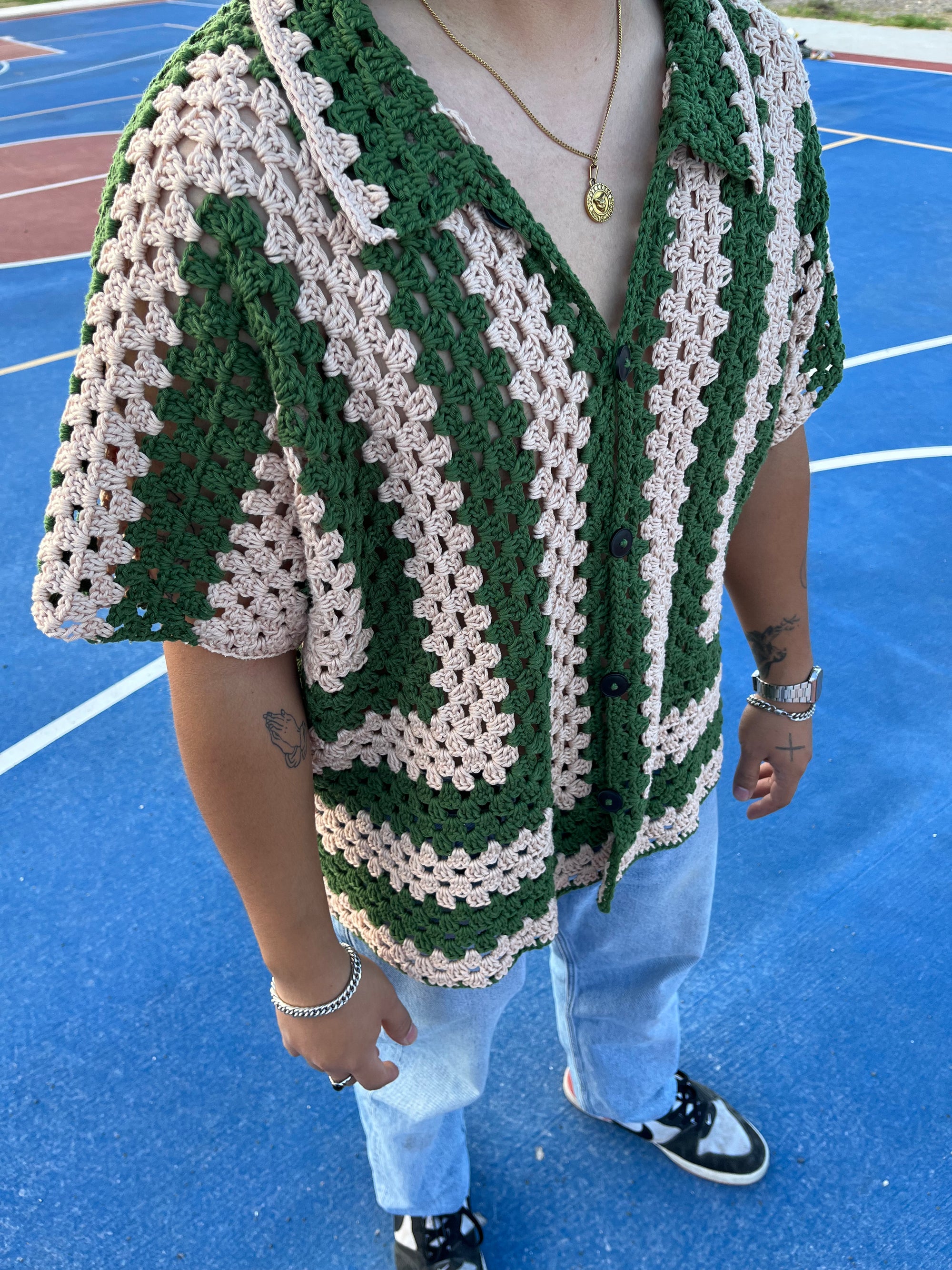 Camisa a Crochet de Rayas