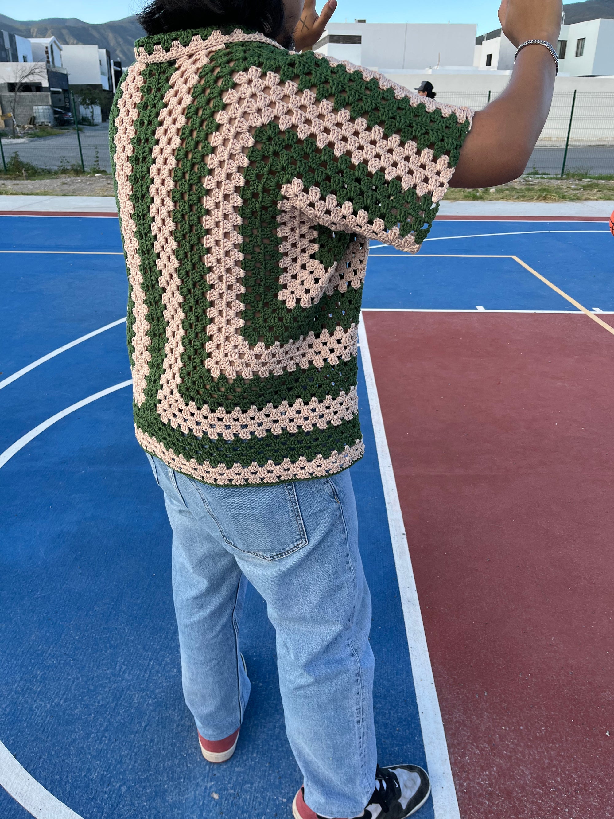 Camisa a Crochet de Rayas