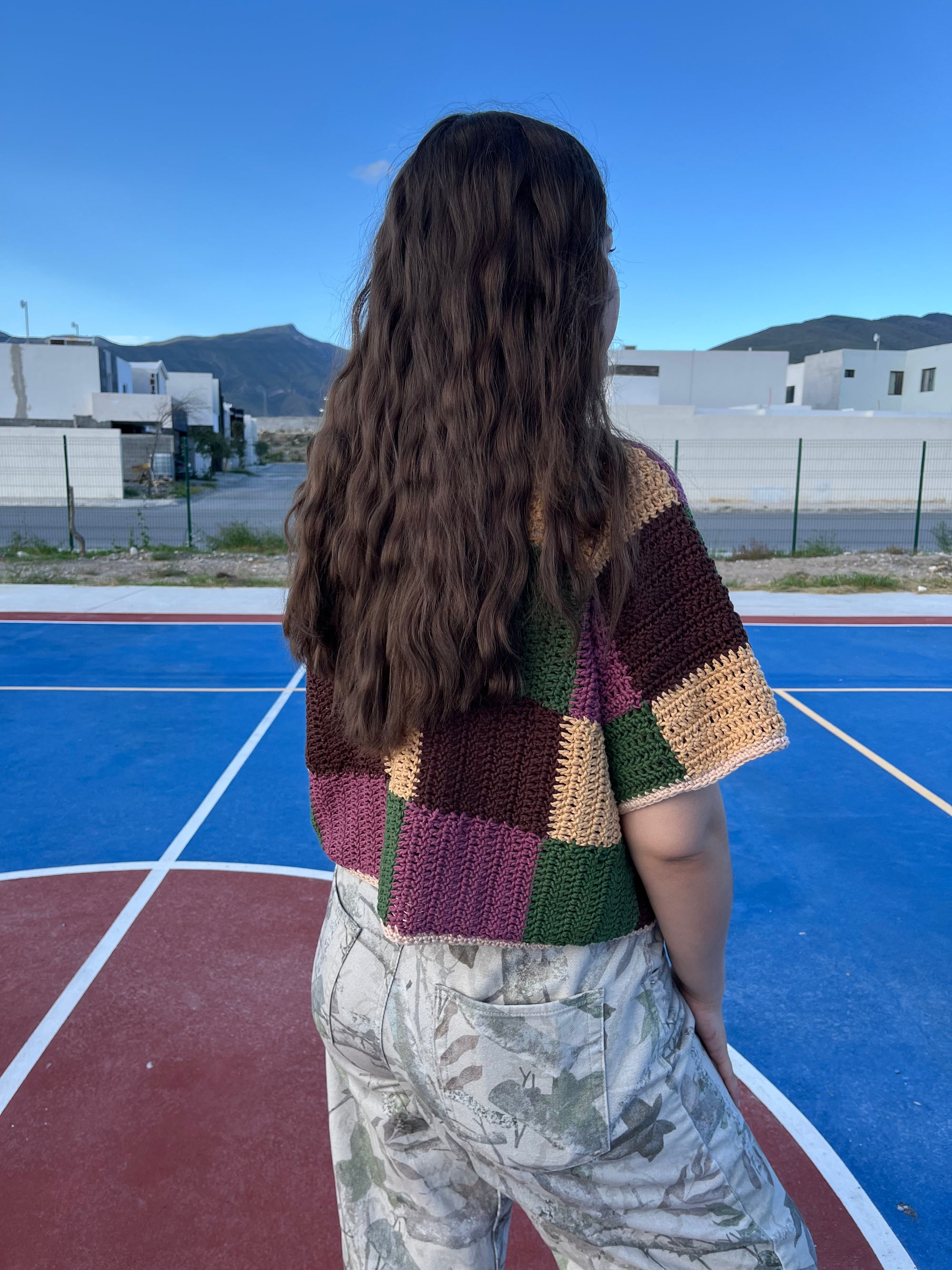 Camisa de cuadros a Crochet