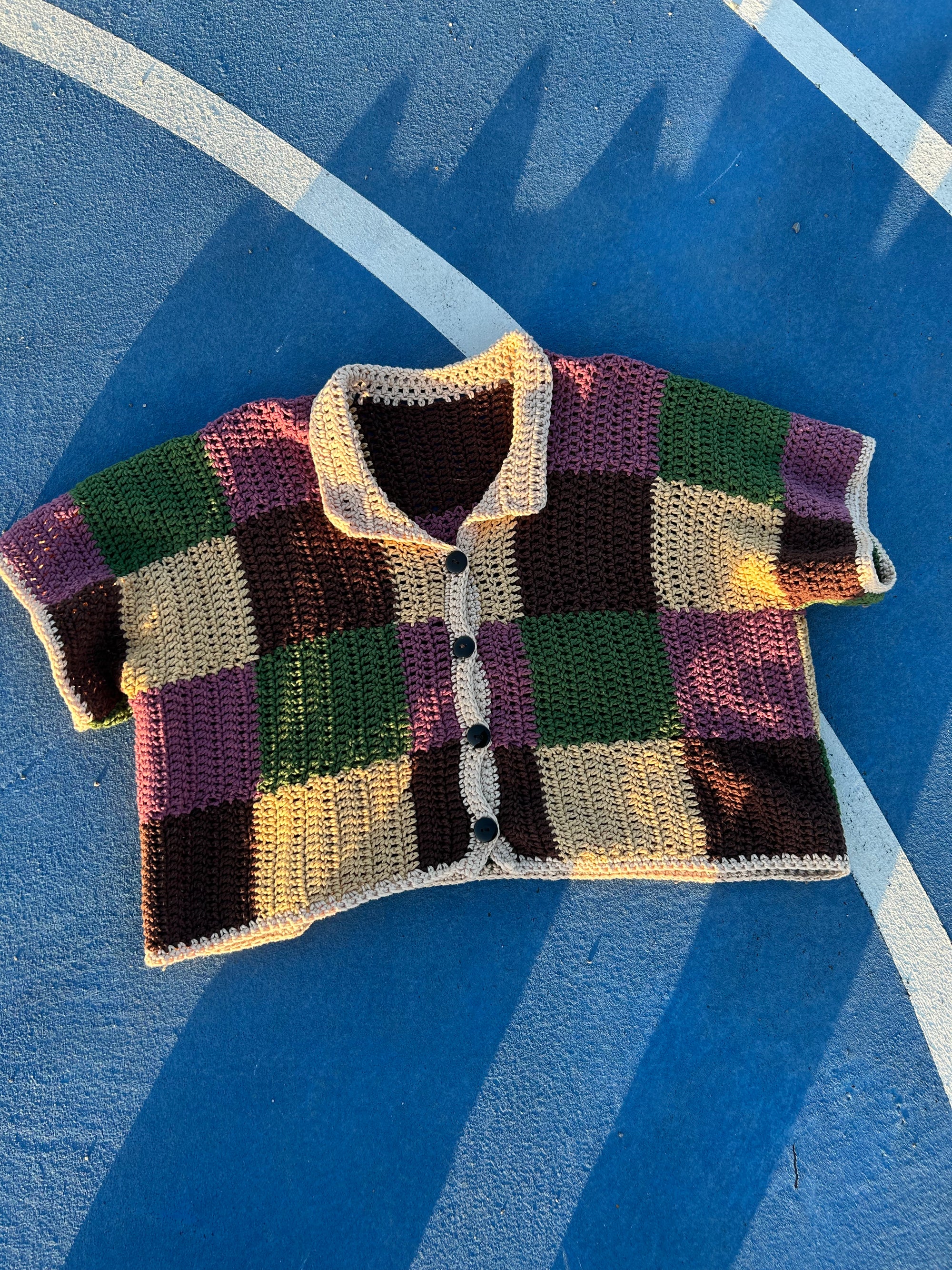 Camisa de cuadros a Crochet