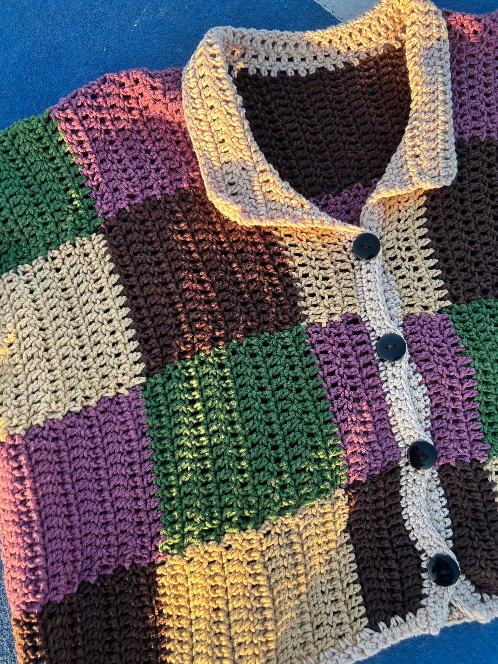 Camisa de cuadros a Crochet